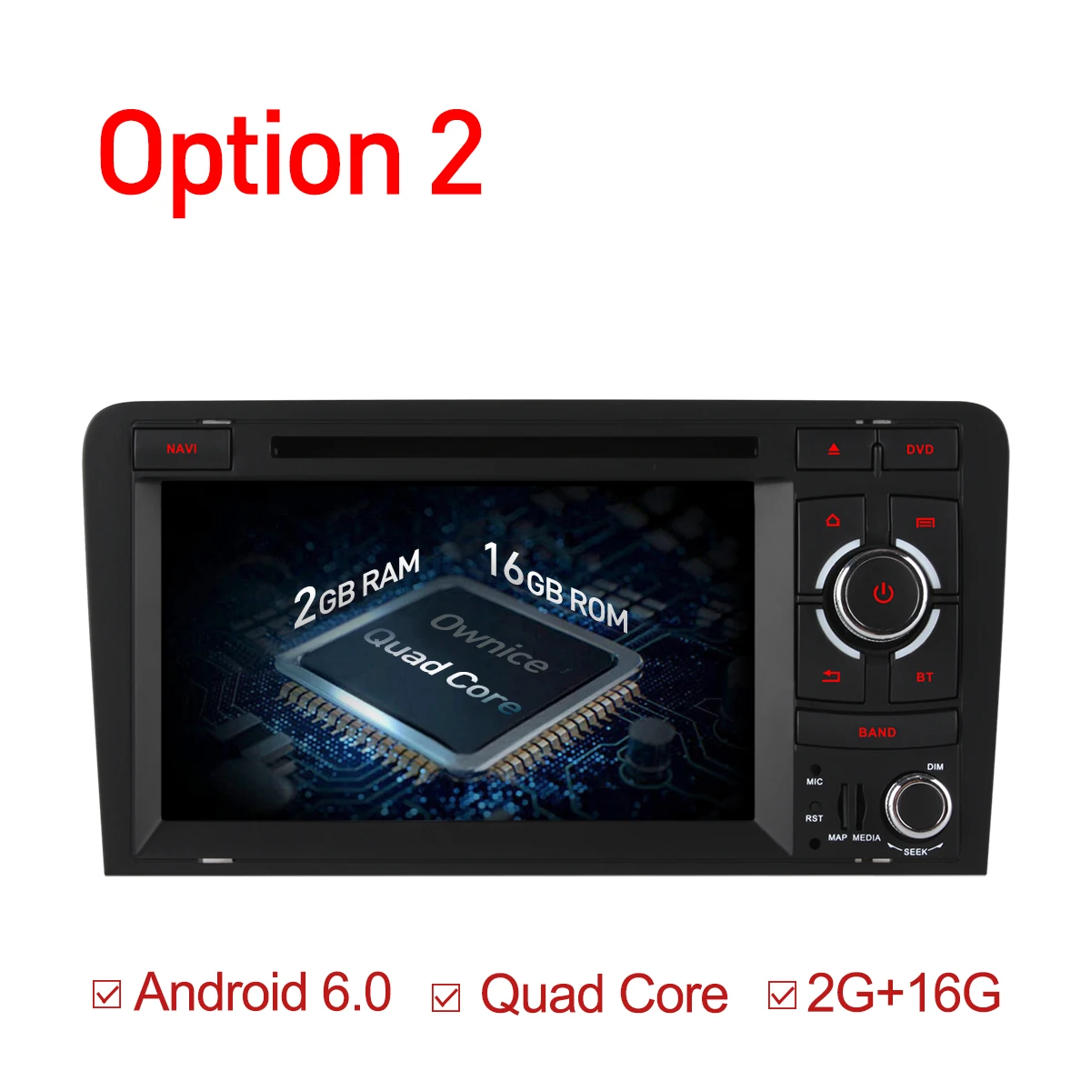 Автомобильный DVD плеер Ownice C500 Android 6 0 Восьмиядерный 2 Din для Audi A3 S3 2004 2011 с GPS сб