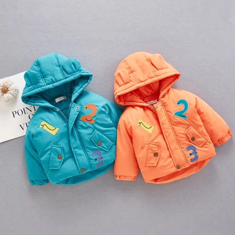 Baby Cotton Coat Winter Mens Korean Version Plush Thickened Padded Jacket Cartoon Warm | Детская одежда и обувь