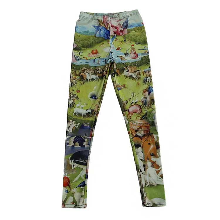 Лидер продаж Для женщин леггинсы пламенный Феникс 3D с принтом в стиле панк для