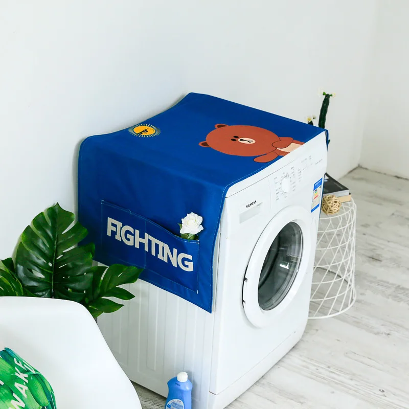Household dustproof cover roller washing machine refrigerator bedside table universal cloth | Дом и сад
