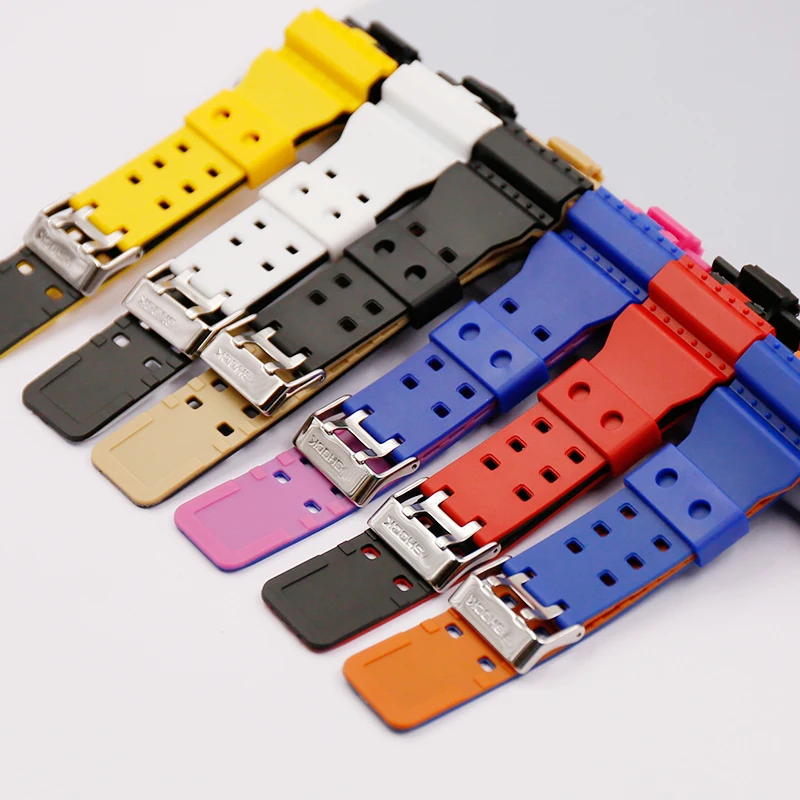 Двухцветные аксессуары для часов булавка с пряжкой Casio мужчин и женщин на ремешке