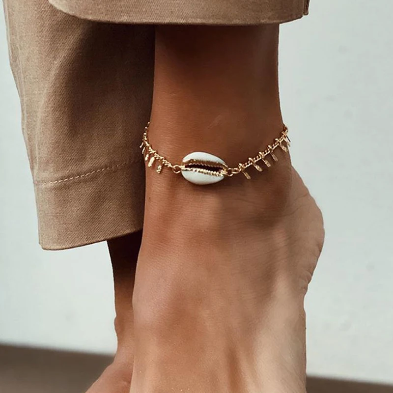 Новинка простая богемная ракушка рыбная цепь ножной браслет в пляжном стиле