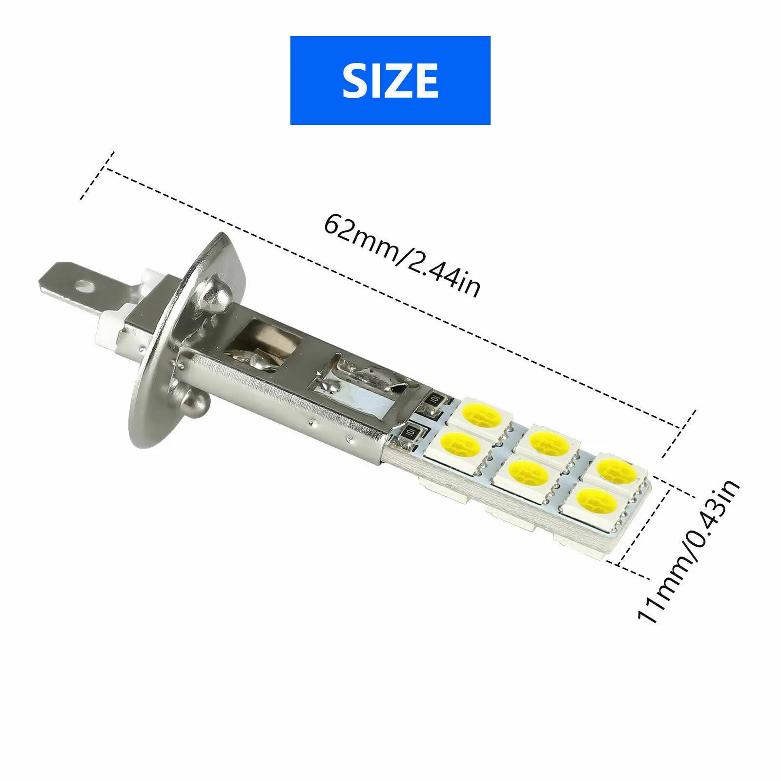 

H1 6000K Super White 55W LED Car Headlight Bulbs Kit Fog Driving Light DRL Lamp