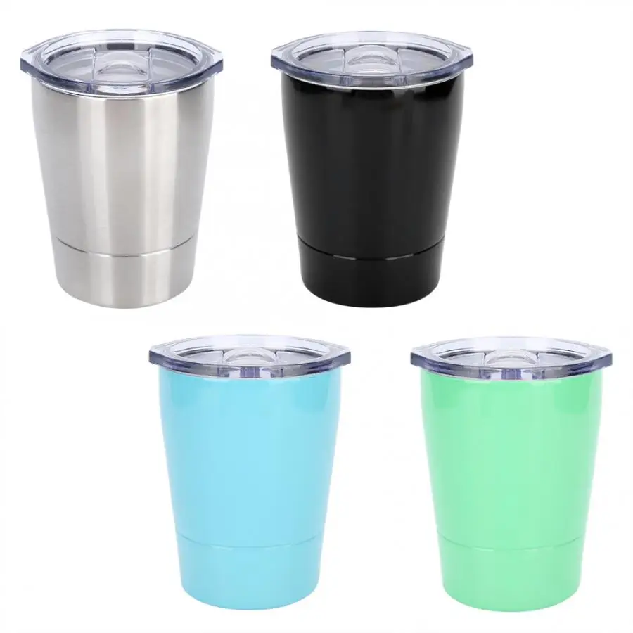 8oz Compact Stainless Steel Coffee Cup Portable Water Mug with Lid for Home Travel Camping Household Supplies | Дом и сад