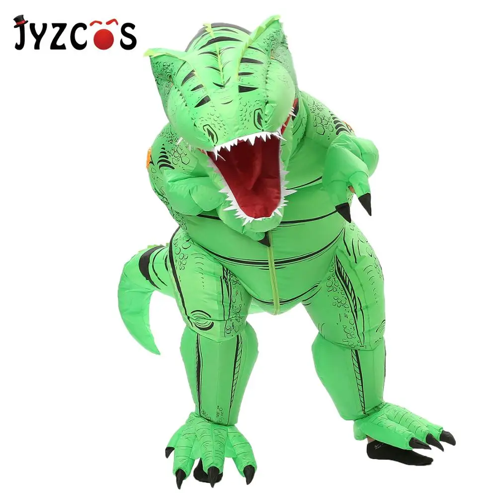JYZCOS динозавр T REX надувной костюм для женщин и мужчин Детский карнавальный костюм для Хэллоуина карнавальный костюм талисман вечерние Purim костюм