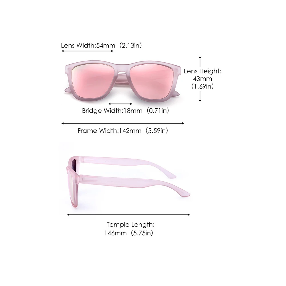 

JM Polarized Sunglasses for Women Men Square CLX00013