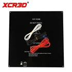 Платформа для 3D-принтера XCR, 24 В, С Подогревом, черная, MK3, с алюминиевой подложкой, с кабелем, 410x410 мм