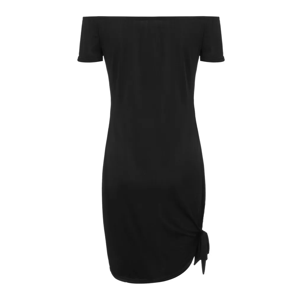 Женское платье с открытыми плечами SAGACE вечернее сексуальное Платье До Колена