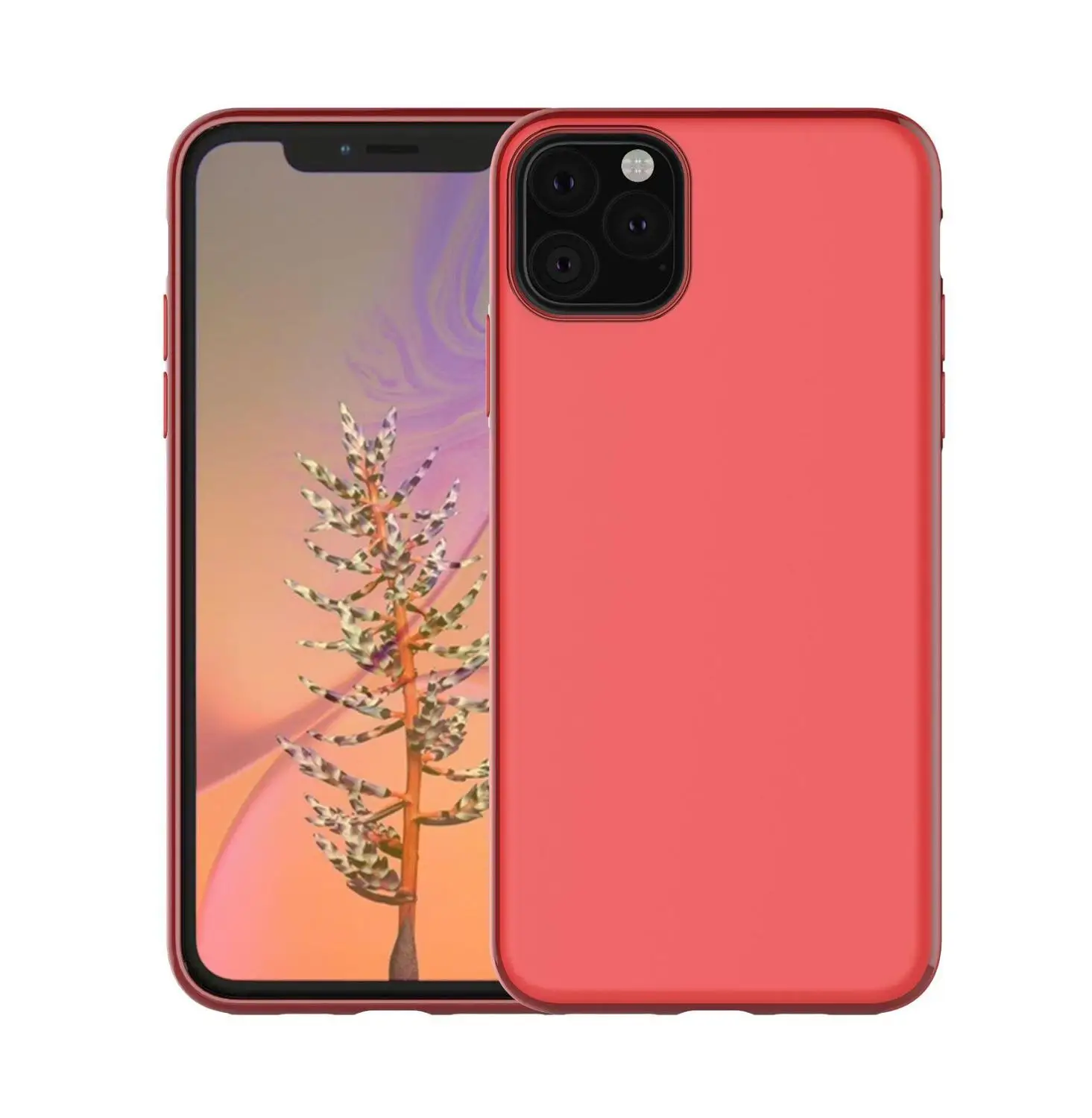 Магнитный автомобильный чехол-держатель для iPhone 11 Pro Max/11 Pro, силиконовый чехол из ТПУ на магните для iPhone XR XS Max X 8 7 6S Plus, металлическая пластина - Цвет: Red