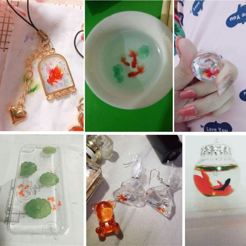 

DIY Mini Lucky Goldfish Resin Mold Fish Waterscape Fillings Mold Art Craft Tools XXFB