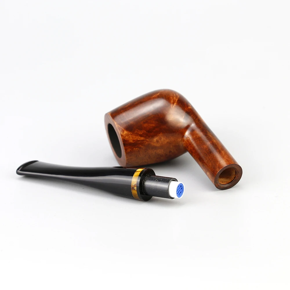 

Classic Briar Wood Pipe 9mm Filter Smoking Tobacco Pipe Random Engraved Briar Pipe Smoking Pipe free tools set Smoking Accessory