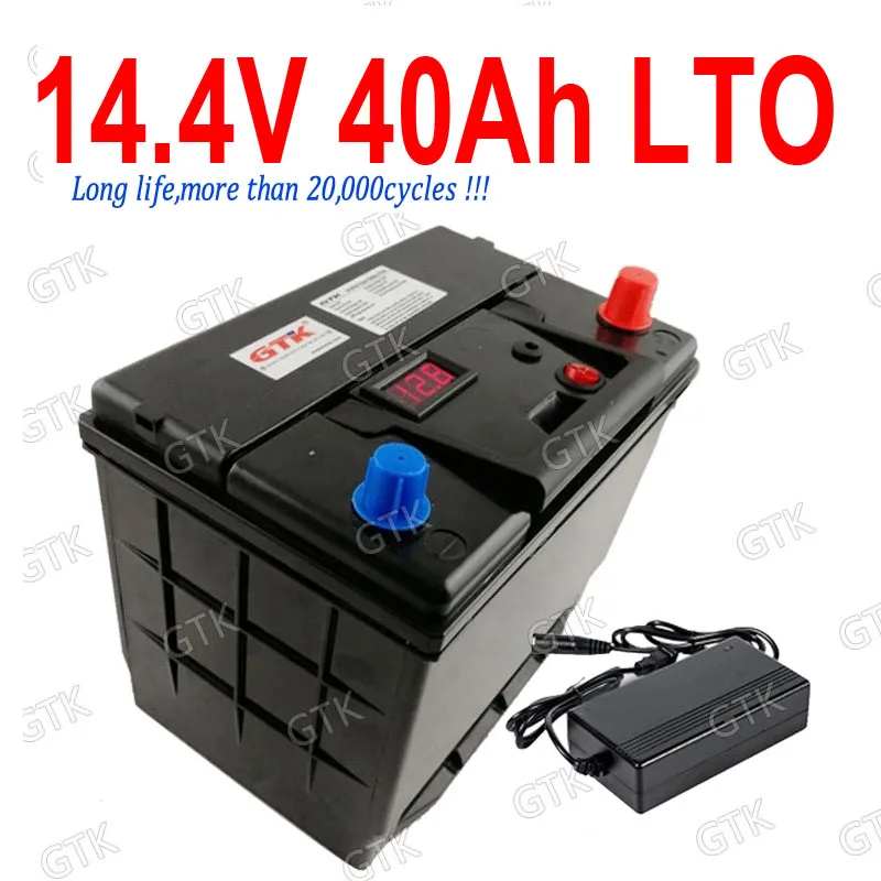 GTK 12 В 14 4 40 А · ч фотоаккумулятор литий титанатный аккумулятор BMS 6S для солнечной
