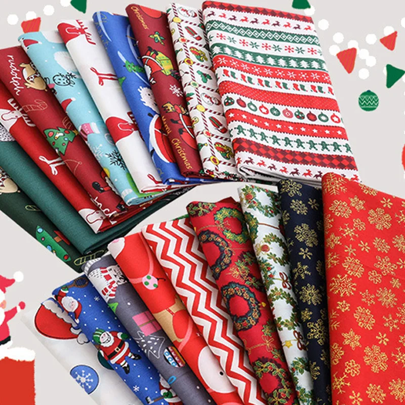 Nordic Style DIY Handmade Home Decoration Christmas Pattern 5 Pieces/Pack Patchwork Cloth Multi Purpose Sewing Supplies Cotton | Дом и сад