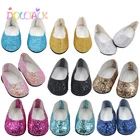 Кукольные мини-туфли размером 7 см с блестками, размер 43 см