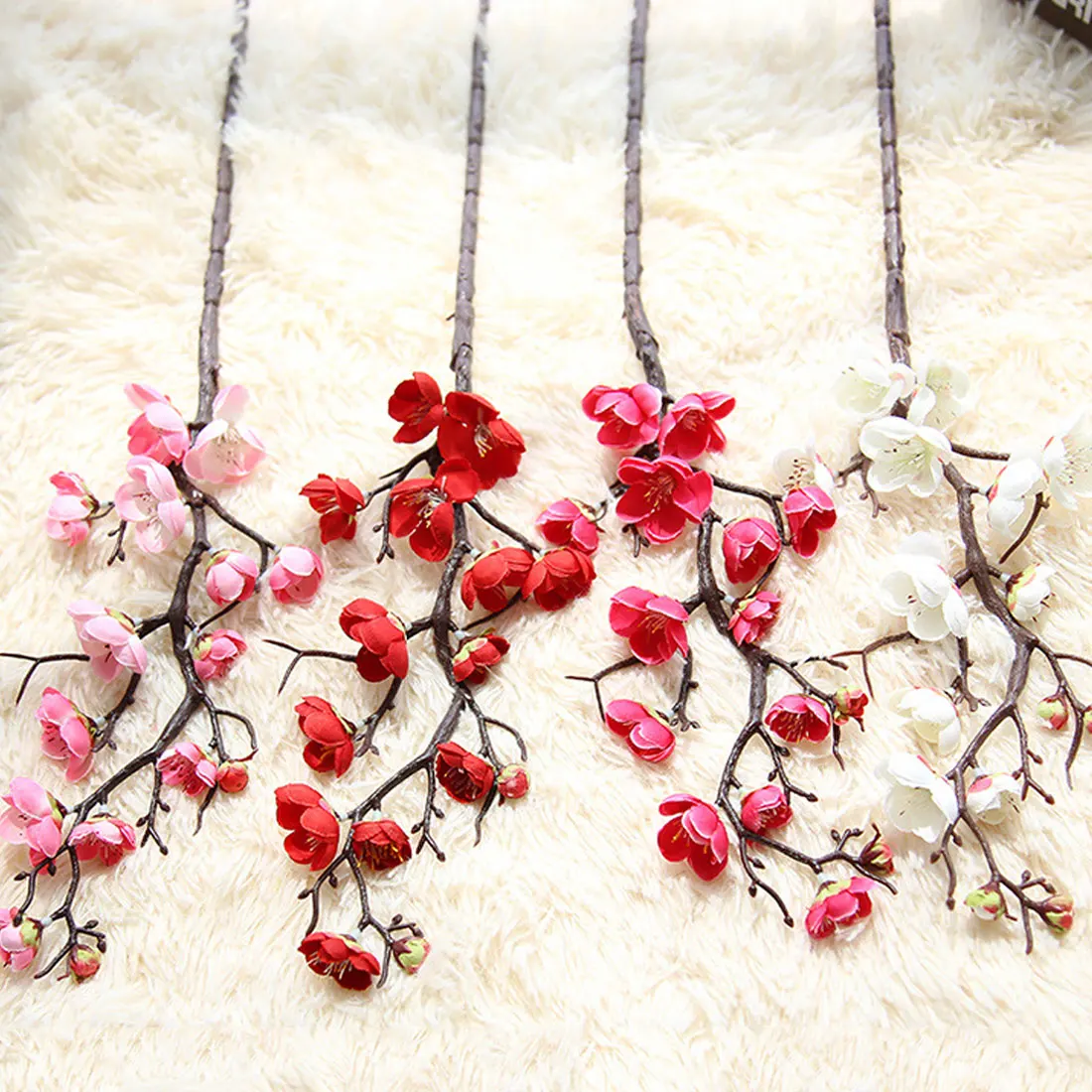 60 см искусственные цветы сливы вишни шелковые Сакура ветки деревьев домашний