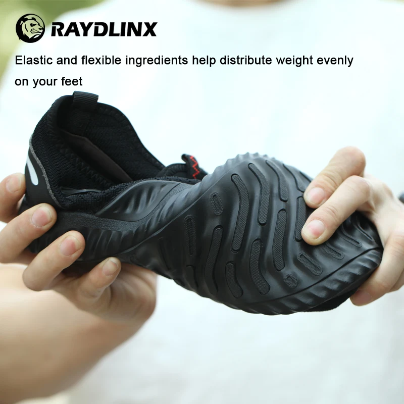 RAYDLINX рабочая обувь со стальным носком защитная для мужчин и женщин легкая