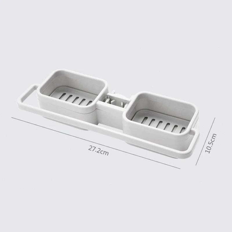 

Multi-functional Kitchen Storage Shelf Organizer Sink Faucet Sponge Soap Cloth Drain Rack Holder Shelf No Drill Required 889