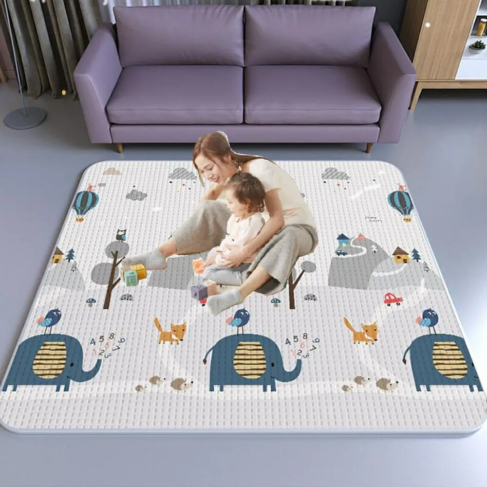 XPE-alfombra plegable de dibujos animados para bebé, tapete de juego para niños de 200x180cm x 0,5