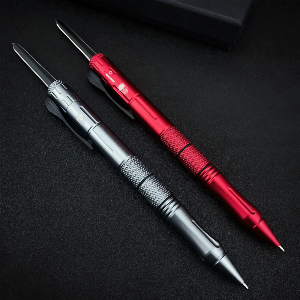 

New Camouflage AUTO Defense Pen T6 Aluminum Alloy Ballpoint Pen Outdoor Tactical Survival Portable Protection Multipurpose Tools