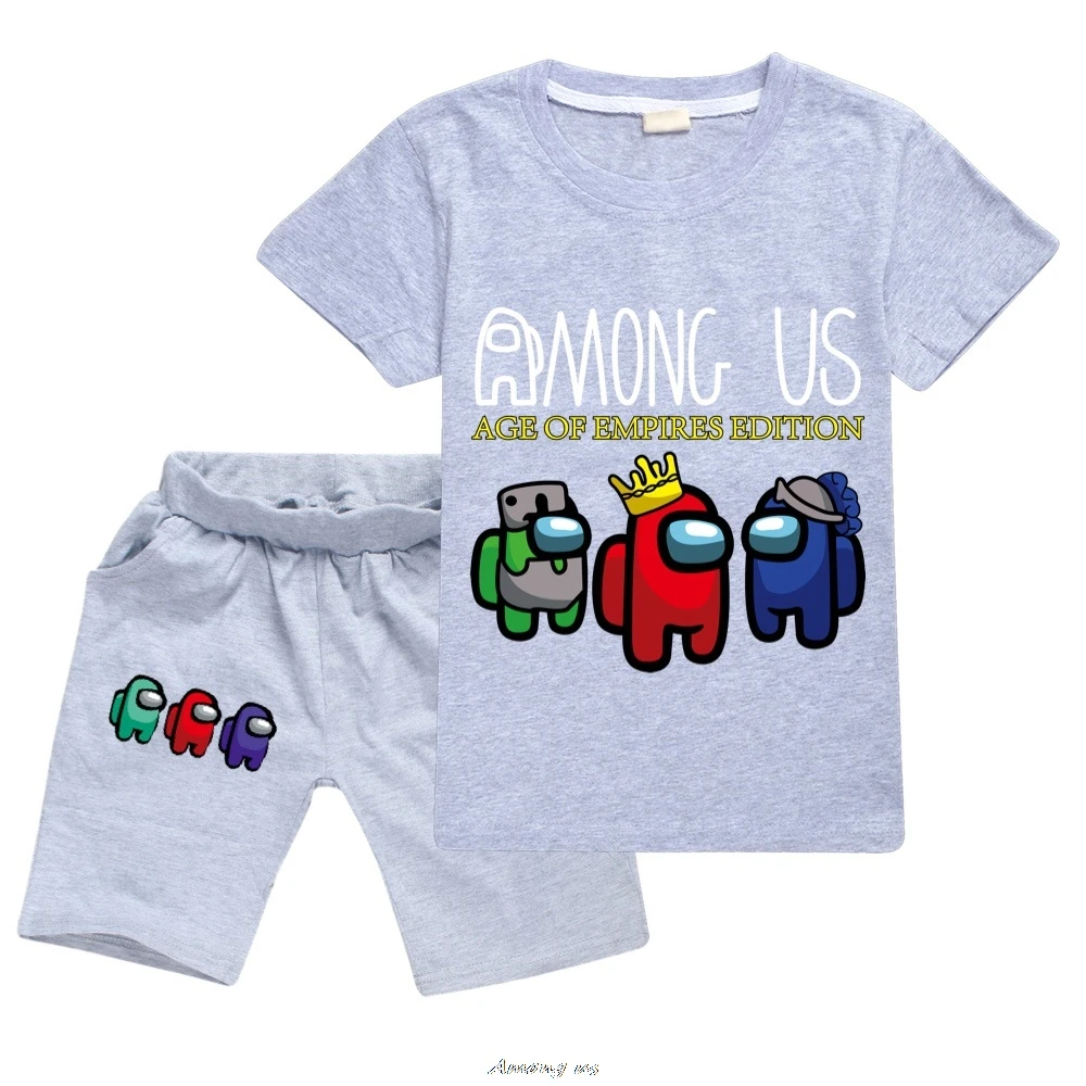 

2021 Among Us Clothes Kids Sets Summer Child Cotton 2pcs Sets Sports Children Suits Baby Boys Suit Fashion Children's Clothes