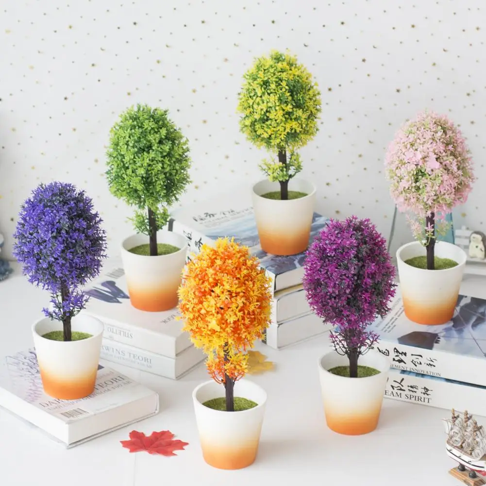 

Landscaping Plastic Floor Imitation Evergreen Tree Pot Plants Porch Decor