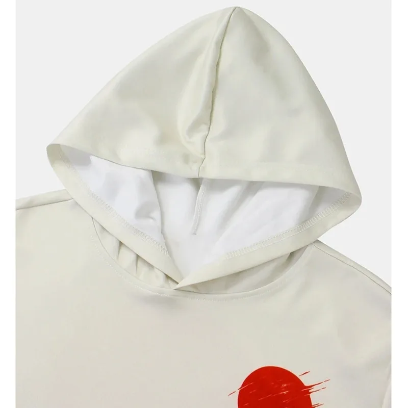 Худи мужское в японском стиле уличная одежда с рисунком загара повседневный