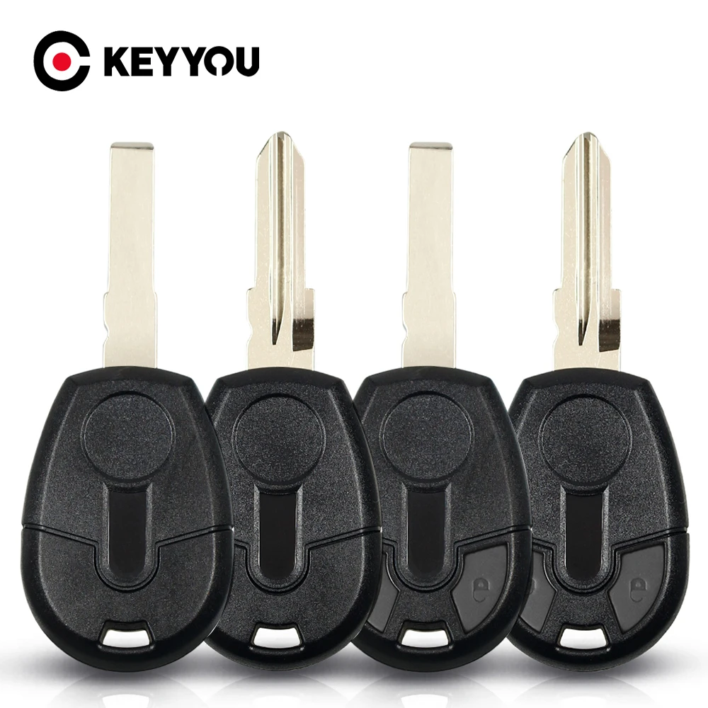 

KEYYOU 10pcs Remote Car Key Shell Case Transponder For Fiat Punto Doblo Bravo Auto Key Shell SIP22/GT15R Blade Cover No Chip Fob