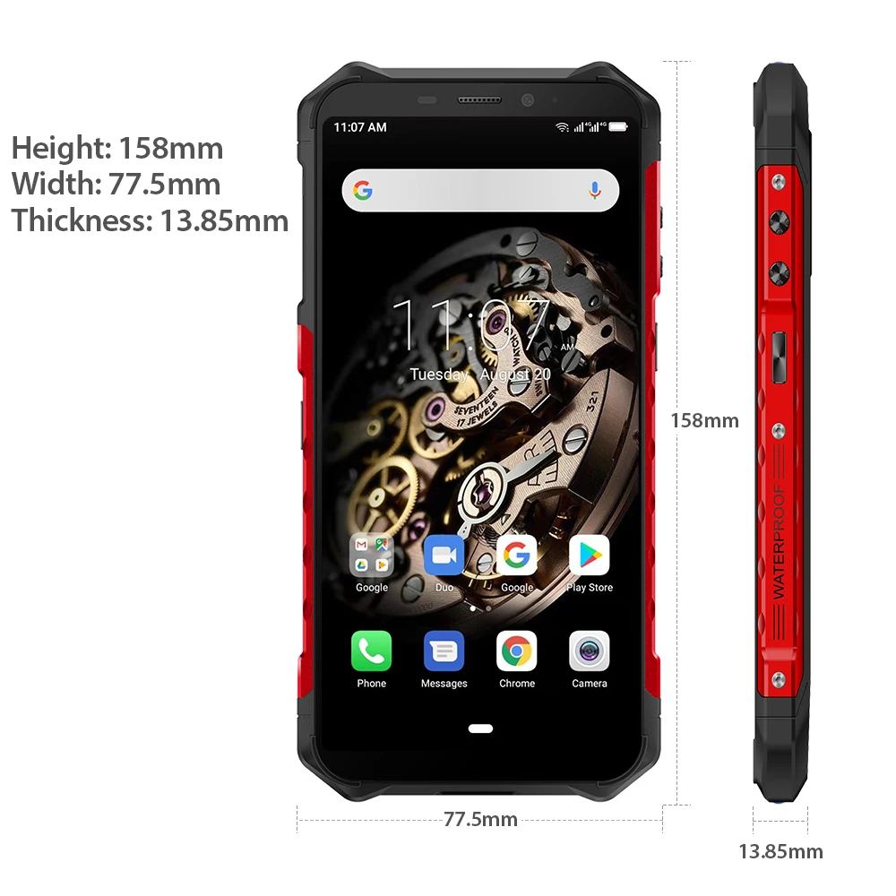 Tanie Osłona Ulefone X5 MT6763 Octa Core Ip68 Wytrzymały Wodoodporny Smartfon Android 9.0 Telefon Komórkowy 3GB 32GB NFC 4G LTE Telefon Komórkowy