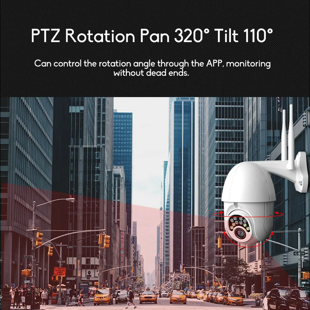 1080P PTZ IP камера Wifi наружная скорость купольная беспроводная видеокамера с Wi-Fi панорамирование 5X цифровой зум 2MP сеть видеонаблюдения