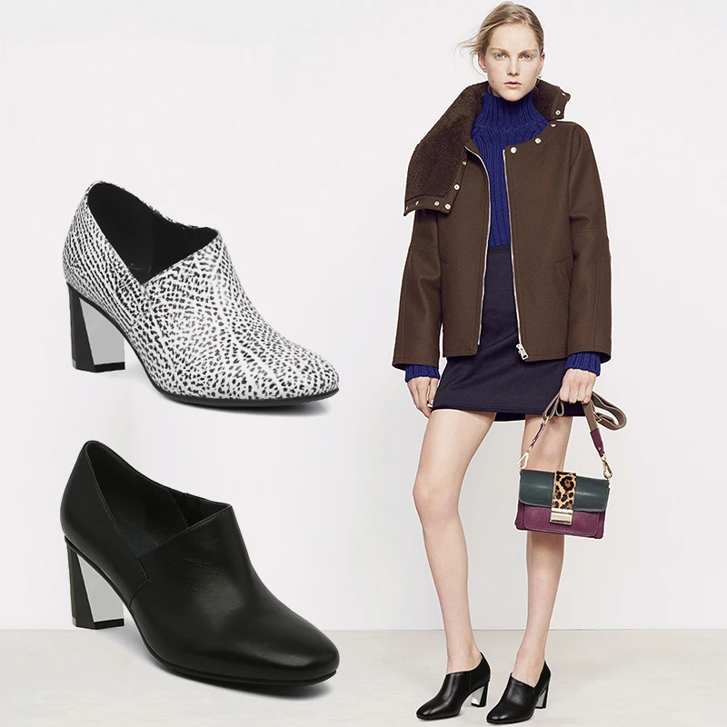 Женская обувь Туфли-лодочки из натуральной кожи на высоком каблуке 6 см офисные