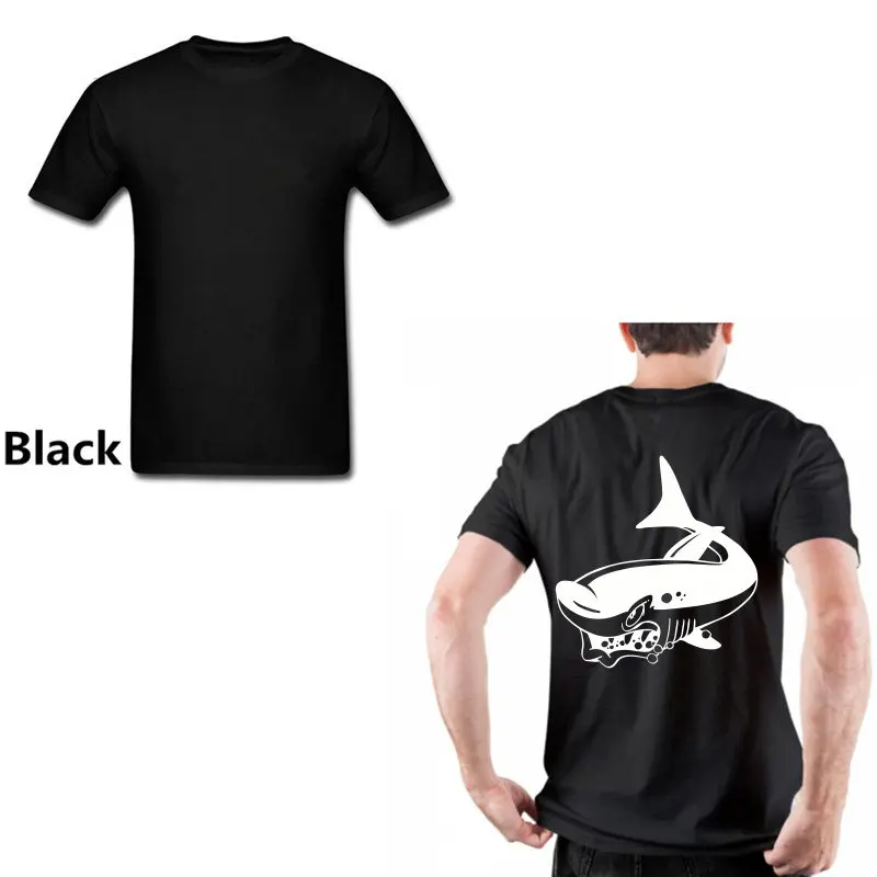 Забавные мужские футболки с принтом акулы топы круглым вырезом унисекс