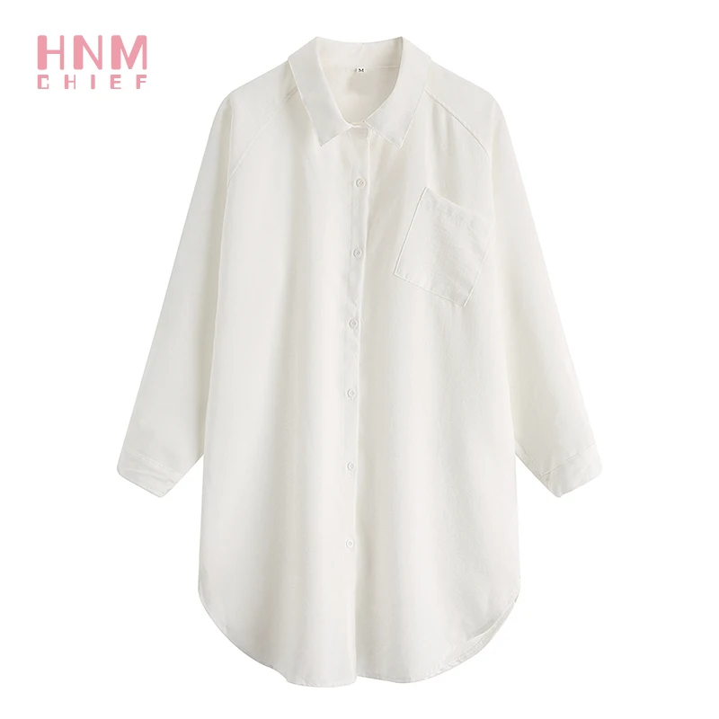 пижама женская Белая рубашка для сна HNMCHIFE пикантная одежда ночная с длинным