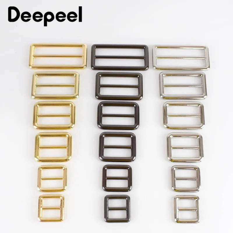 Deepeel10/30 шт. 16 50 мм трехскользящие пряжки Регулируемая металлическая пряжка кольцо