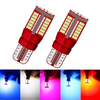 2pcs super bright canbus t10 194 168 w5w 3014 57 led smd white orange car side wedge auto wedge license parking light red blue