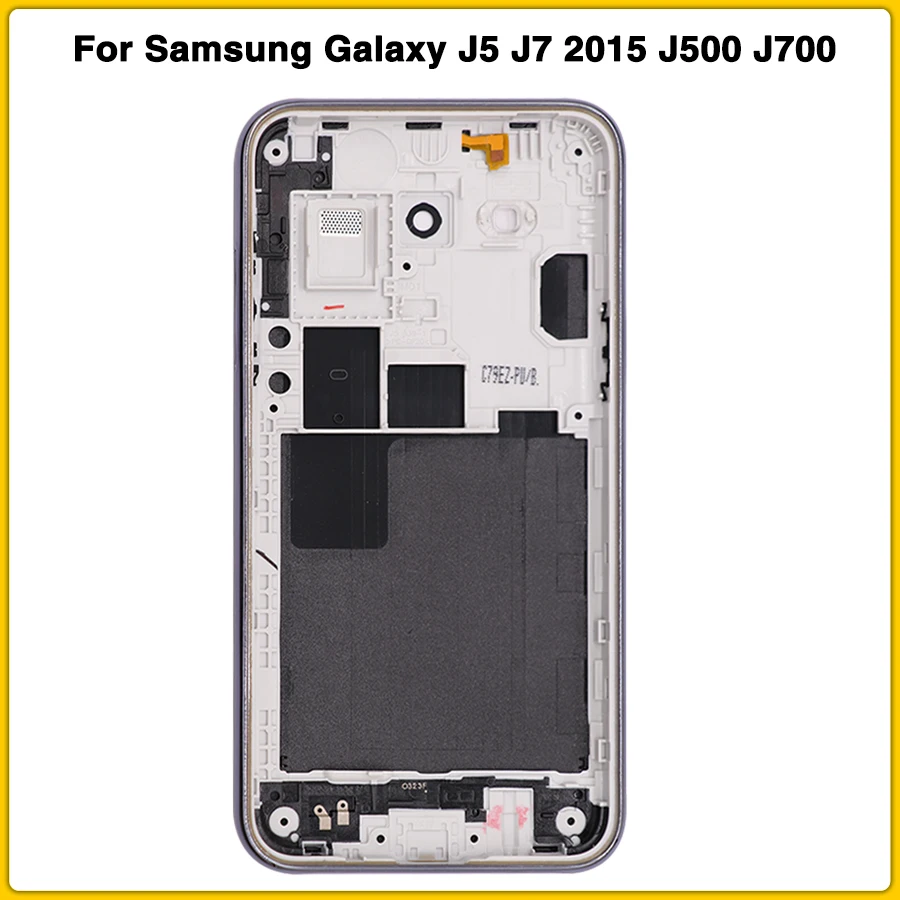 Полный корпус чехол для Samsung Galaxy J5 J7 2015 J500 J700 J500F J500H промежуточный Корпус Крышка