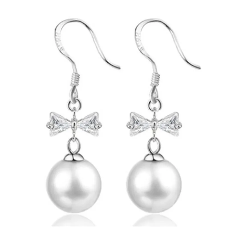 

CH-1412 Factory direct sales temperament butterfly explosion style popular freshwater pearl girl ear jewelry earrings