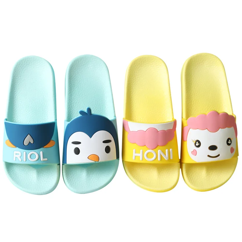 Children's Slippers Japanese-Style Cartoon Slippers Shoes Children's Slippers Non-Slip Slippers Kids' Beach Womens Slippers