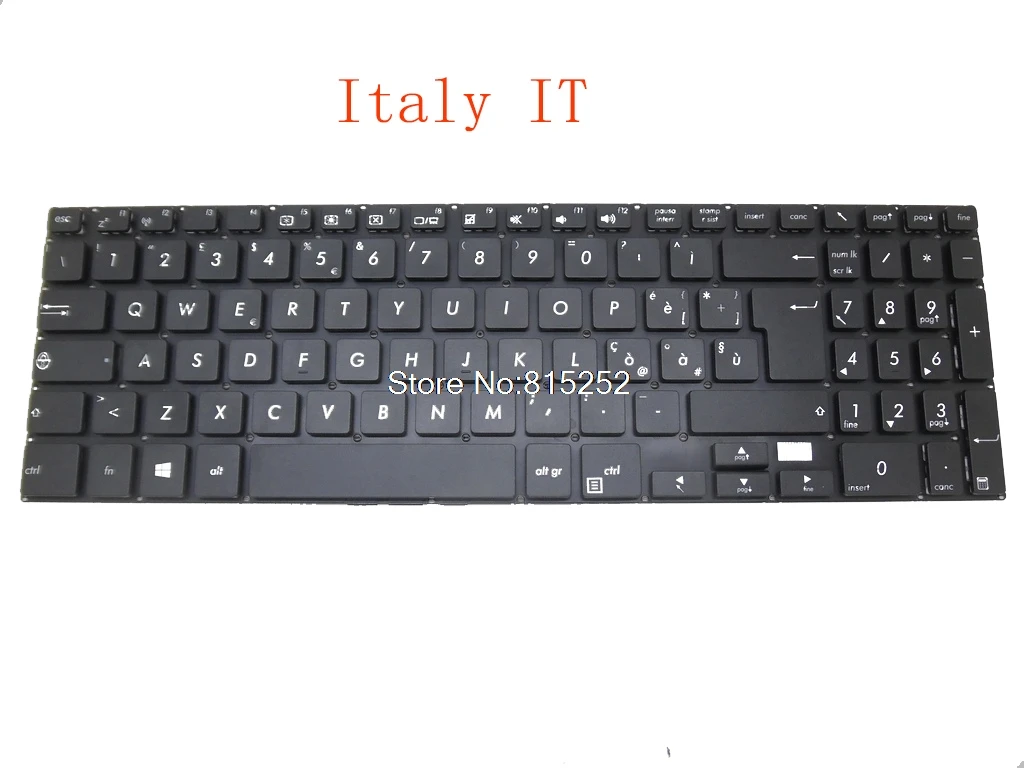 Клавиатура для ноутбука ASUS PU500 PU500C PU500CA PU551 PU551J PU551JA PU551JD PU551JF PU551JH PU551L PU551LA PU551LD IT новая