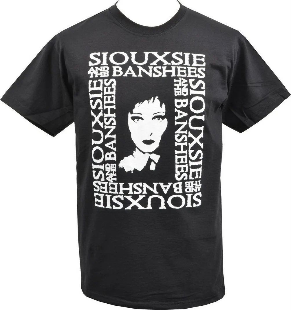 Мужская черная футболка SIOUXSIE SIOUX & THE BANSHEES GOTH ROCK POST PUNK S 5XL фирменная одежда