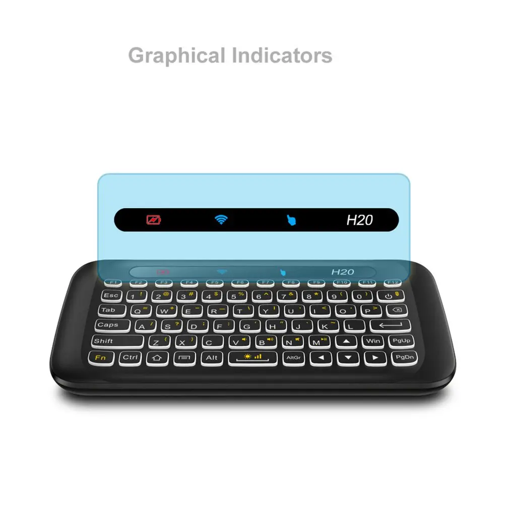 Беспроводная мини-клавиатура H20 с подсветкой и тачпадом Воздушная мышь ИК-пульт