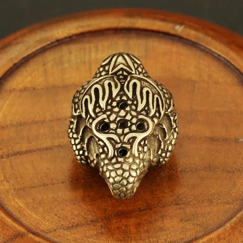 Латунный брелок для ключей с большим горлом винтажное медное украшение в виде