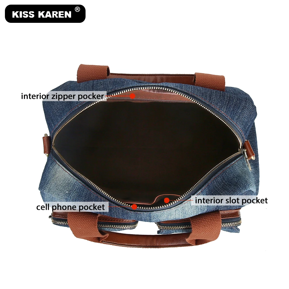 Вместительные и Прочные Женские сумки тоуты из денима повседневные джинсовые