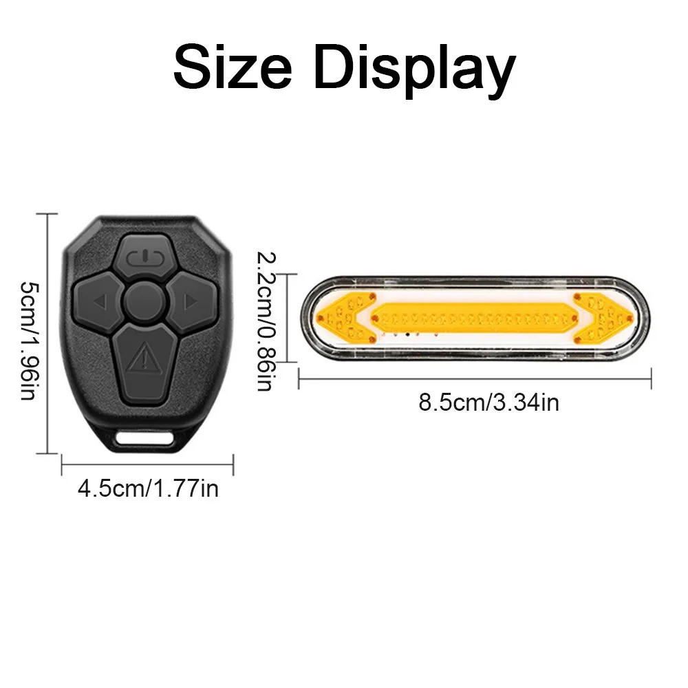 

Remote Control Bicycle Rear Light Waterproof USB Fast Charging LED Warning Lamp MTB Road Bike Cycling Tail Lights Accessories