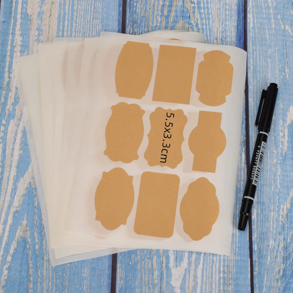 Наклейка ручной работы в виде банок 90 шт. наклейка для специй винтажная пустая