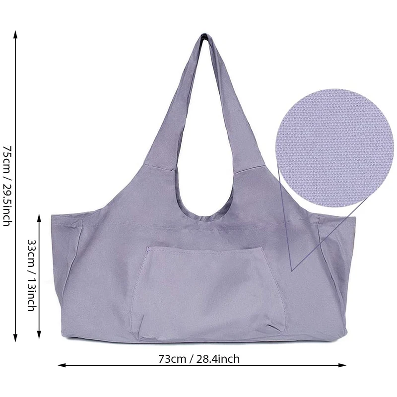 Yoga Bag Multi-Functional Large Gym Bag Yoga Mat Tote Sling Carrier with Side Pocket Carrier Fits Most Size Mats Light & Durable