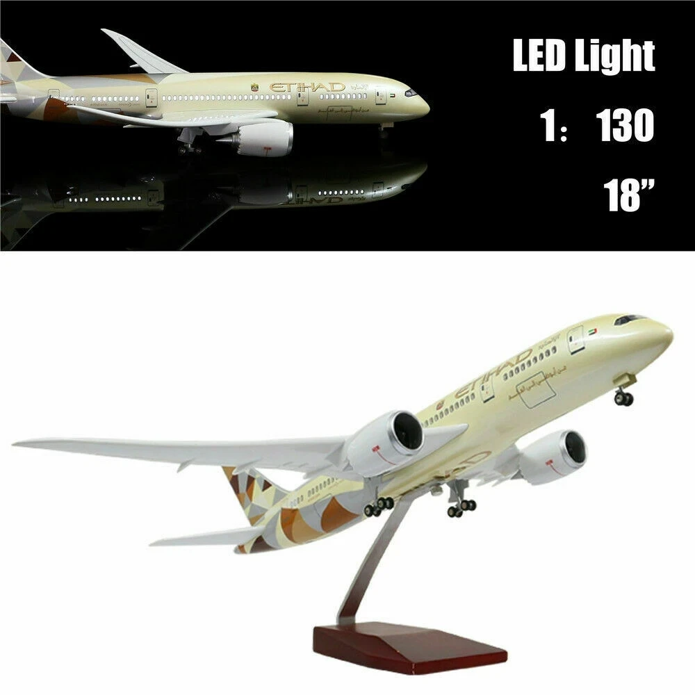 

В наличии 1/130 весы, дыхательных путей, Boeing 787 Passange самолет с светодиодный светильник самолет звуком для коллекции