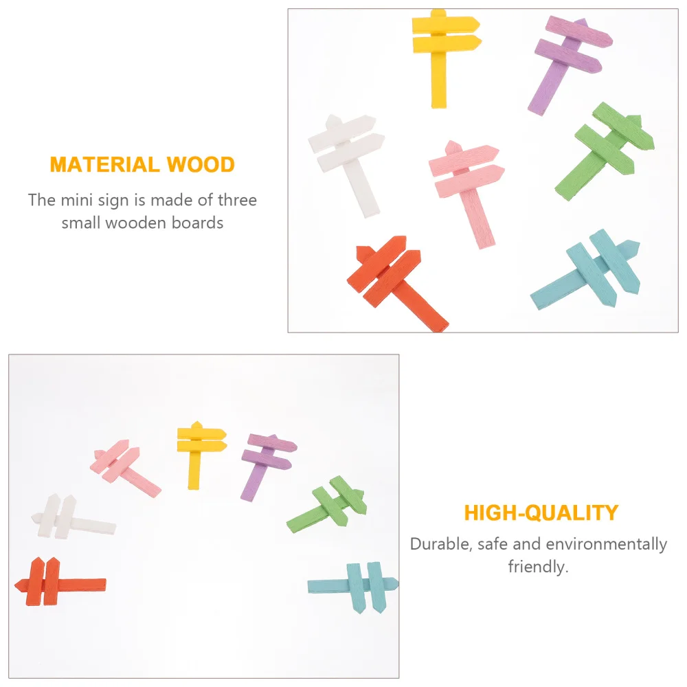 

20pcs Indicating Wooden Sign Micro Landscape Fences Diy Garden Simulation Fence