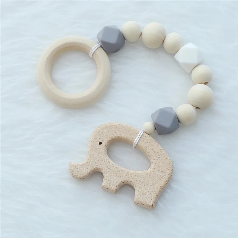 Новая птица слон искусственное дерево животные силиконовые круглые бусины