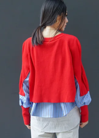 Новинка весны 2020 модный свободный свитер рубашка Корейская версия клетчатая