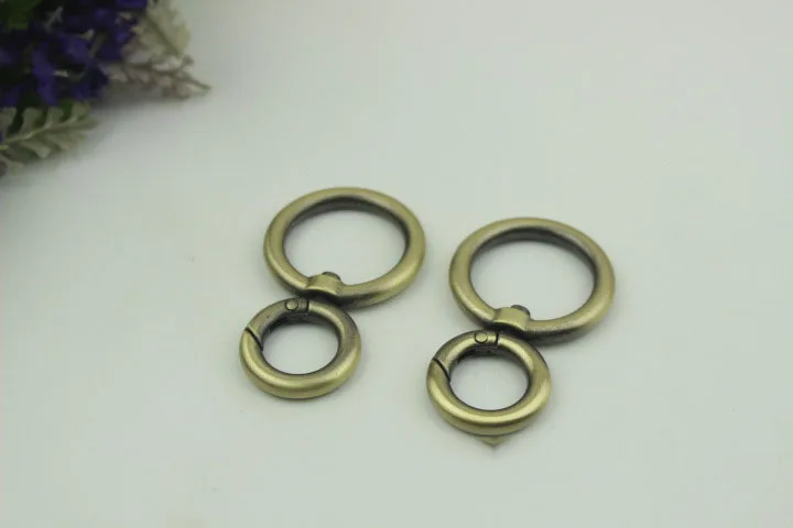 brass Meetee Пружинные уплотнительные кольца пряжки для сумки ремень собачий ошейник открывающийся брелок металлическая застежка зажим крюк Разъем DIY аксессуары - Цвет: brass